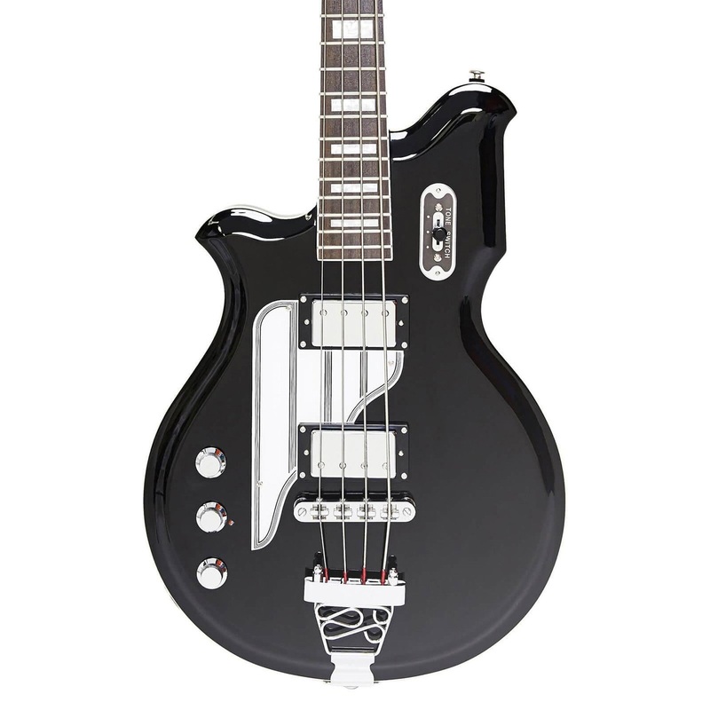 Airline Guitars MAP Bass Short Scale Black Left-Handed
