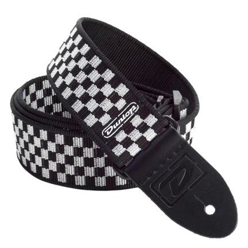 Dunlop D38-31BK Black and White Checker Guitar Strap