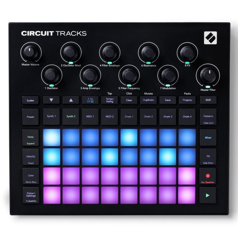 Novation CIRCUIT-TRACKS Standalone Groovebox with Synths, Drums and Sequencer