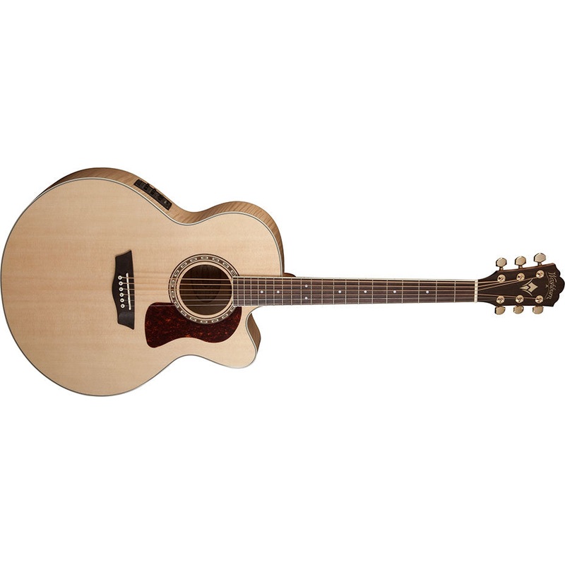 Washburn Heritage J40SCE Heritage Jumbo Acoustic-Electric Guitar, Natural