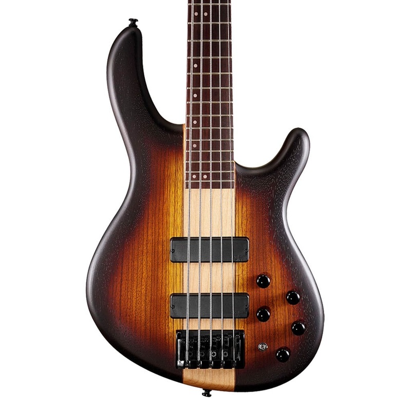 Cort C5 Plus ZBMH 5-String Bass Guitar w/ Markbass Pre - Open Pore Tobacco Burst