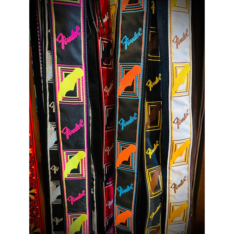 Fender Monogrammed Straps  NEON MONOGRAM STRAP BLUE/ORNG