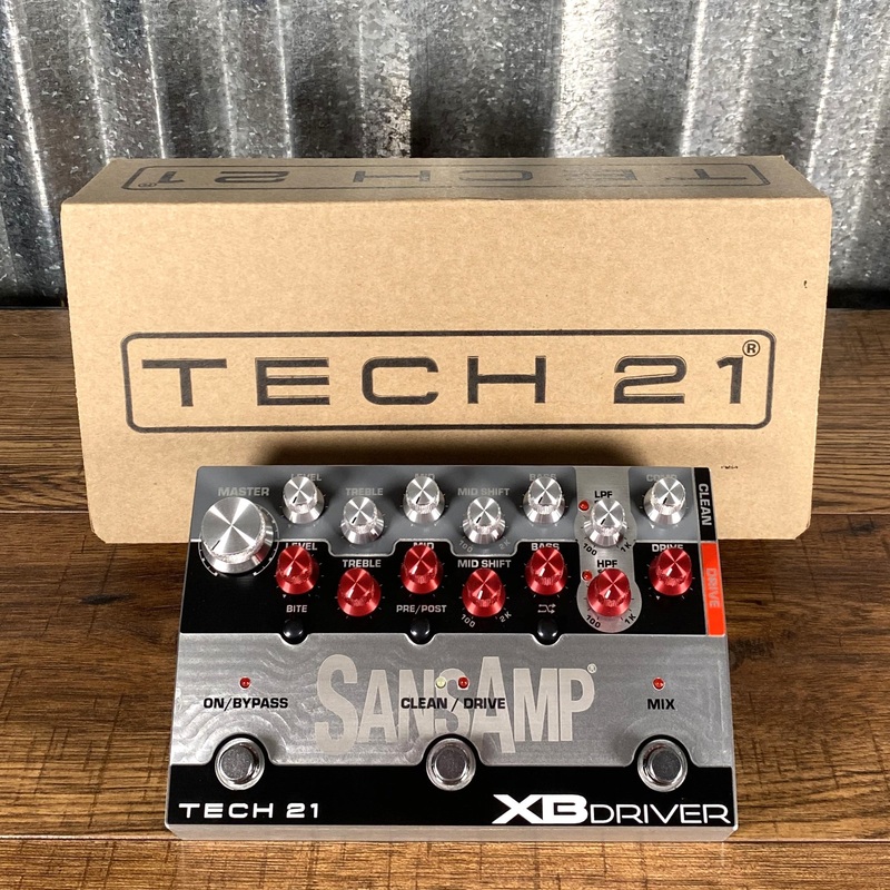 Tech 21 NYC SansAmp XB Driver Dual Amp Bi Amp Bass Preamp Effect Pedal XBDR