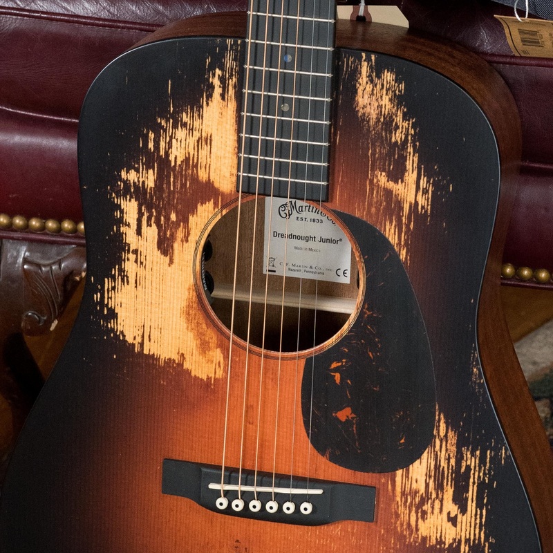 *New 2025 Model* Martin D Jr E Streetlegend Burst Spruce/Sapele Aged-Look Dreadnought Guitar w/Martin Electronics #3865