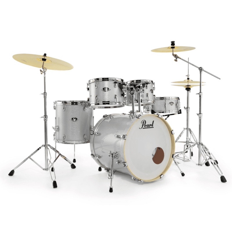 Pearl Export EXX725/C 5-Piece Drum Set with Snare Drum  White Arctic Sparkle