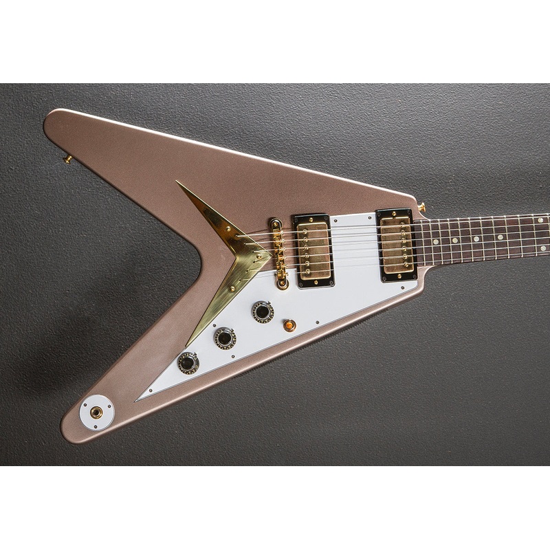 "Made to Measure" 1958 Korina Flying V Reissue - Golden Mist Poly
