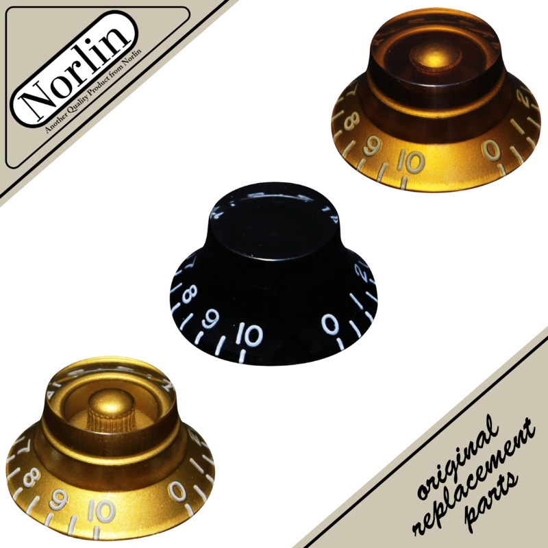 Embossed Bell Knob for Gibson Guitars Amber