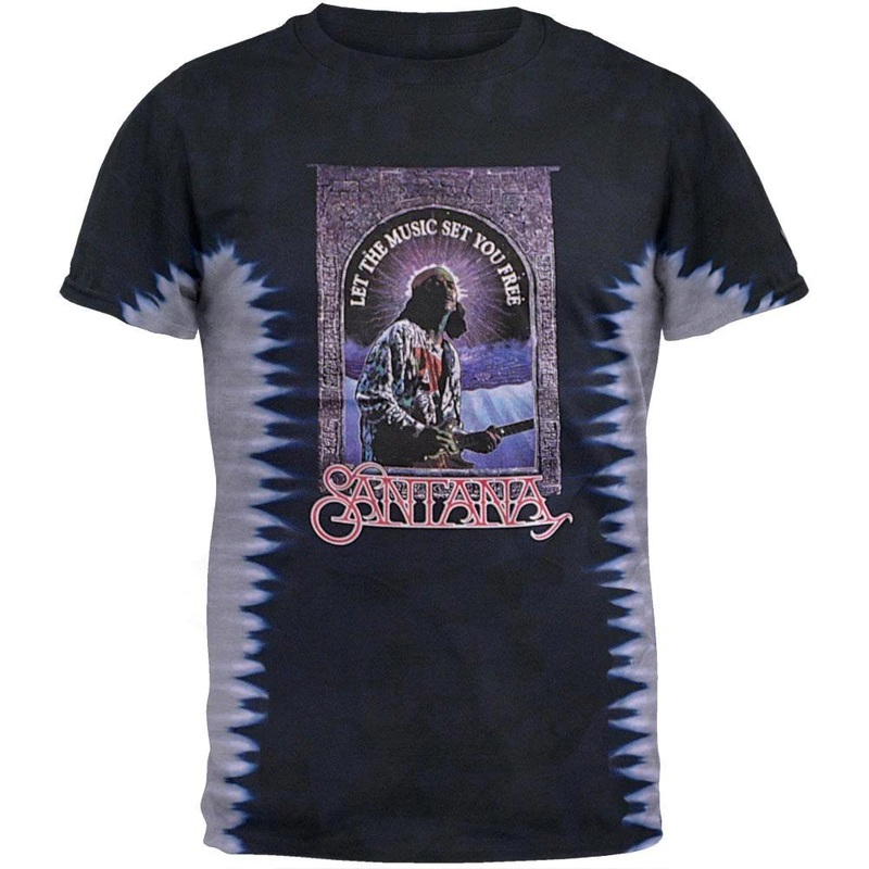 Vintage Santana Tie Dye Shirt  - Let the Music T-Shirt - XL XL Purple