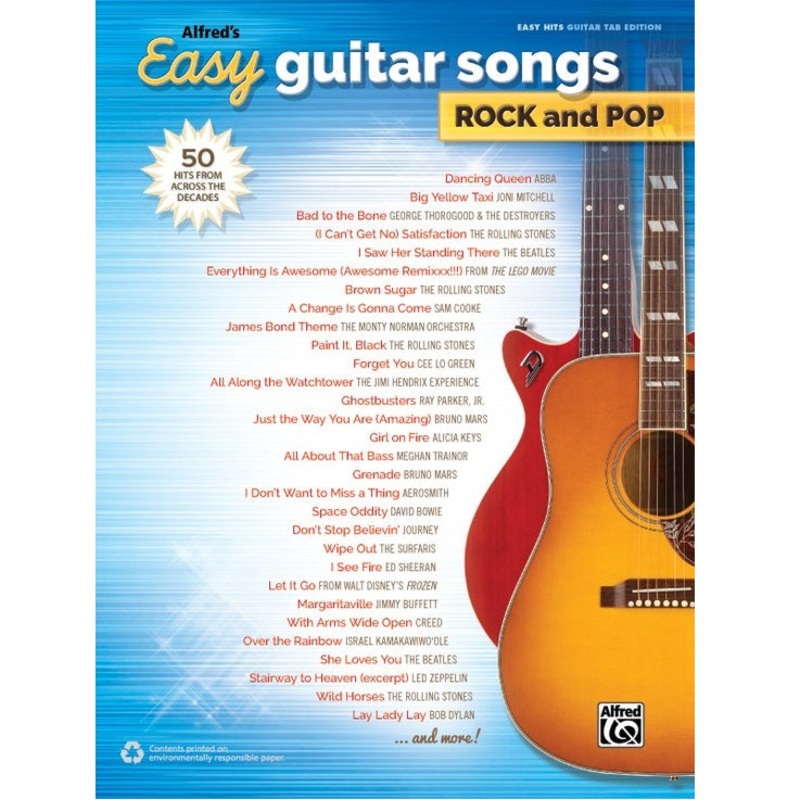 Alfred A-44725 Alfred's Easy Guitar Songs: Rock and Pop