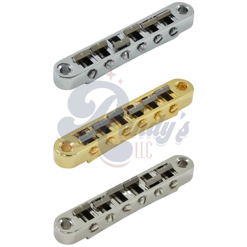 (Pinnacle Series) Tune-O-Matic TOM Locking Bridge & Posts w/ Titanium Saddles - Fits Gibson HP High Performance Chrome