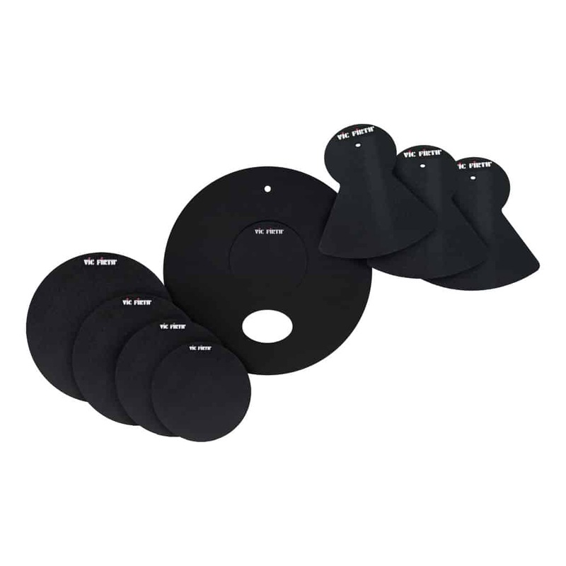 Vic Firth Drum Mute Pack 7 with 10, 12, 14 x2, 18", Hi-Hat and cymbal x2