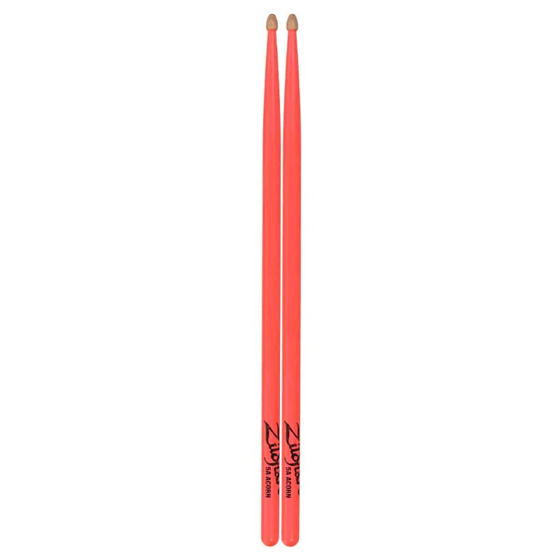 Zildjian 5A Acorn Tip Neon Pink Drum Sticks