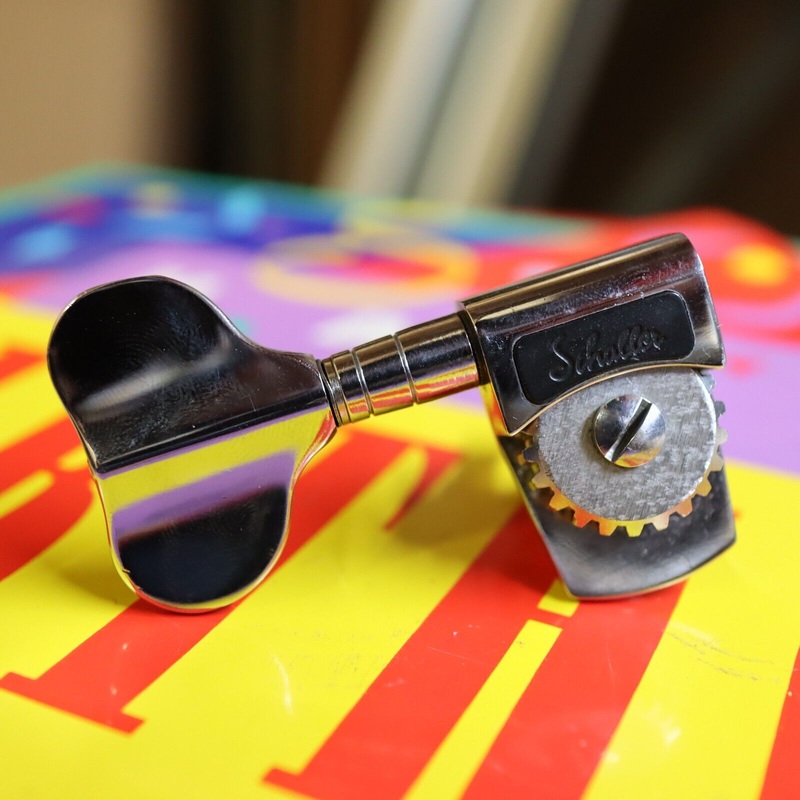 (1) 1990s Schaller Germany 2 Pin 90s Bass P/ J Bass Guitar 5 String G Tuner