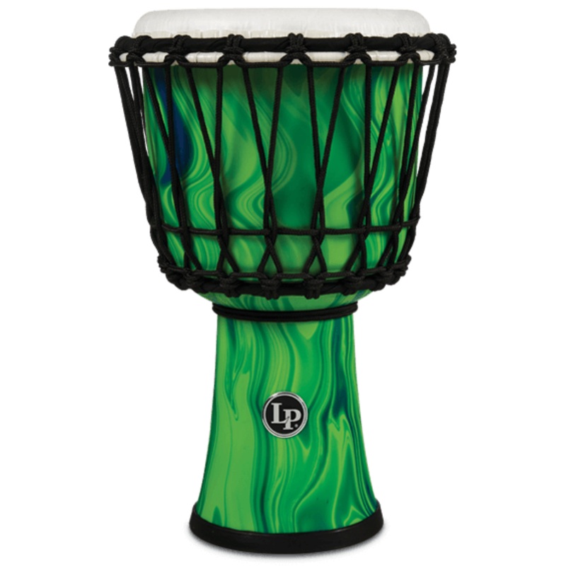 LP LP1607GM 7" Rope Circle Djembe Green Marble