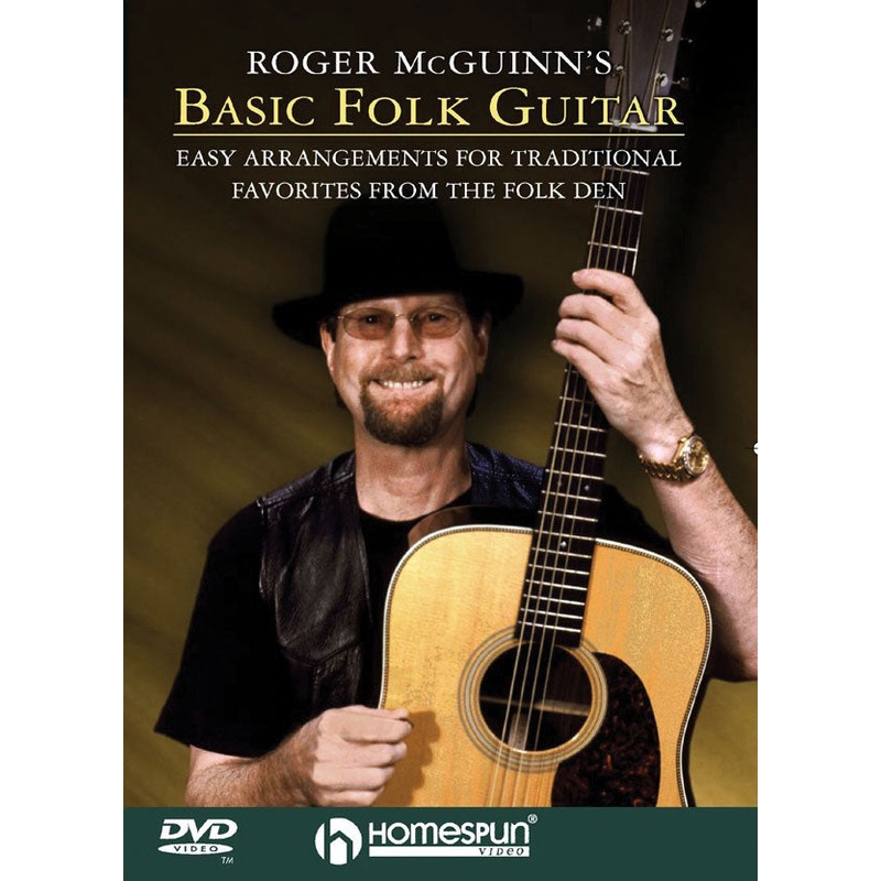 DVD - ROGER MCGUINN'S BASIC FOLK GUITAR - EASY ARRANGEMENTS FOR TRADITIONAL FAVORITES