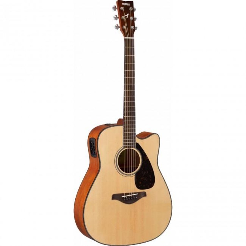 Yamaha FGX800C Solid Spruce Top Cutaway Acoustic Electric Guitar - Natural