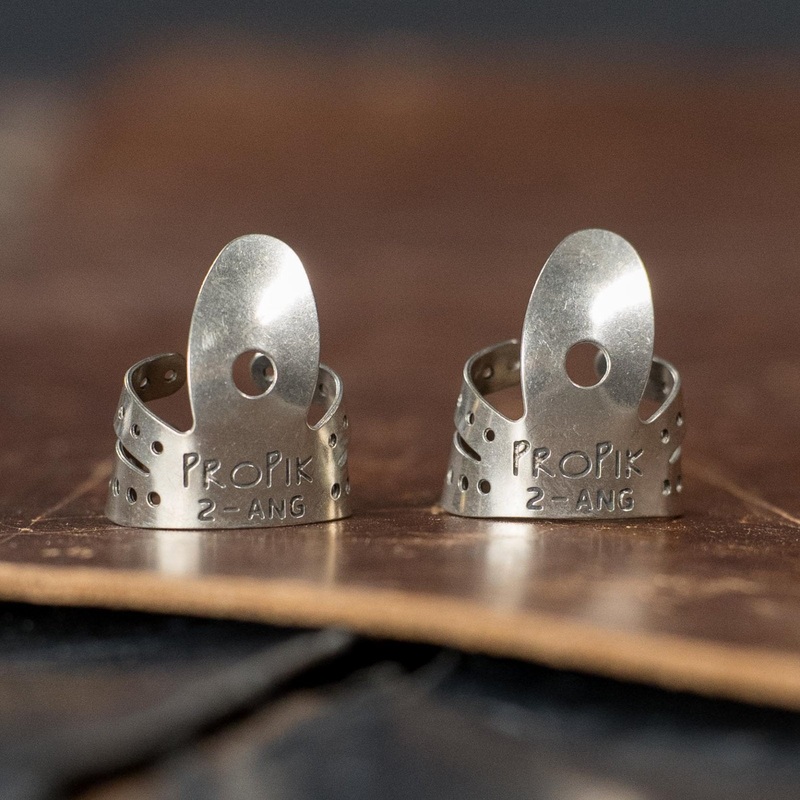 (2-Pack) ProPik Angled Extra Comfortable Nickel Split Wrap #2 Fingerpicks (11-201-1422)