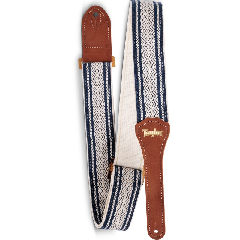 Taylor 4016-20 2" Academy Strap,Wht/Blue,Jacquard Cotton