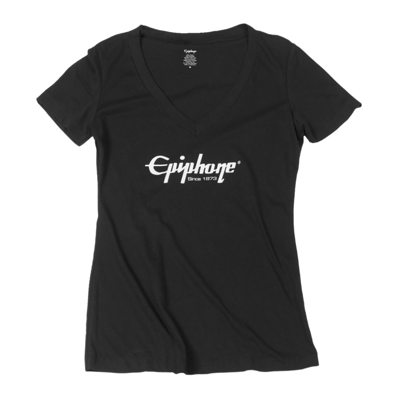 Epiphone Women's V-Neck Tee Black Small
