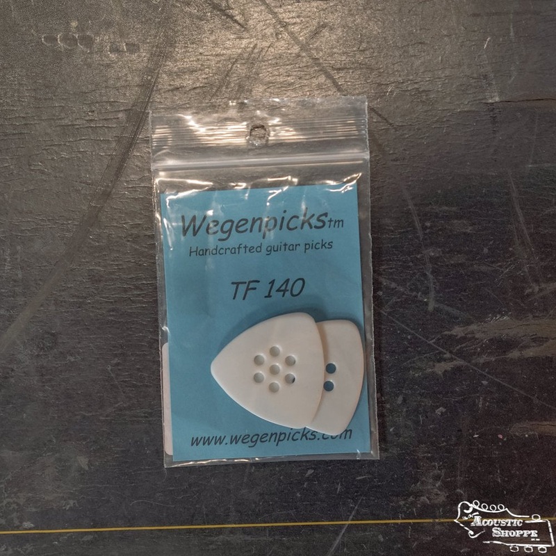 Wegen TF140 Triangular Acoustic Guitar Pick - Set of 2, White, 1.4mm
