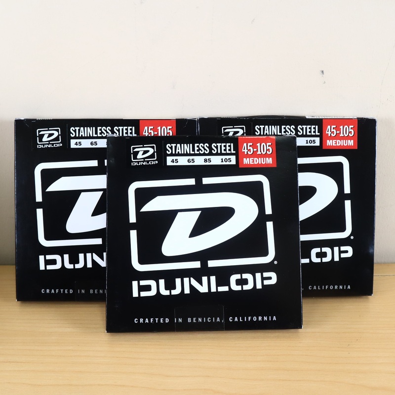 (3 LOT) Dunlop DBS45105 Bass Strings Stainless Steel M 45-105