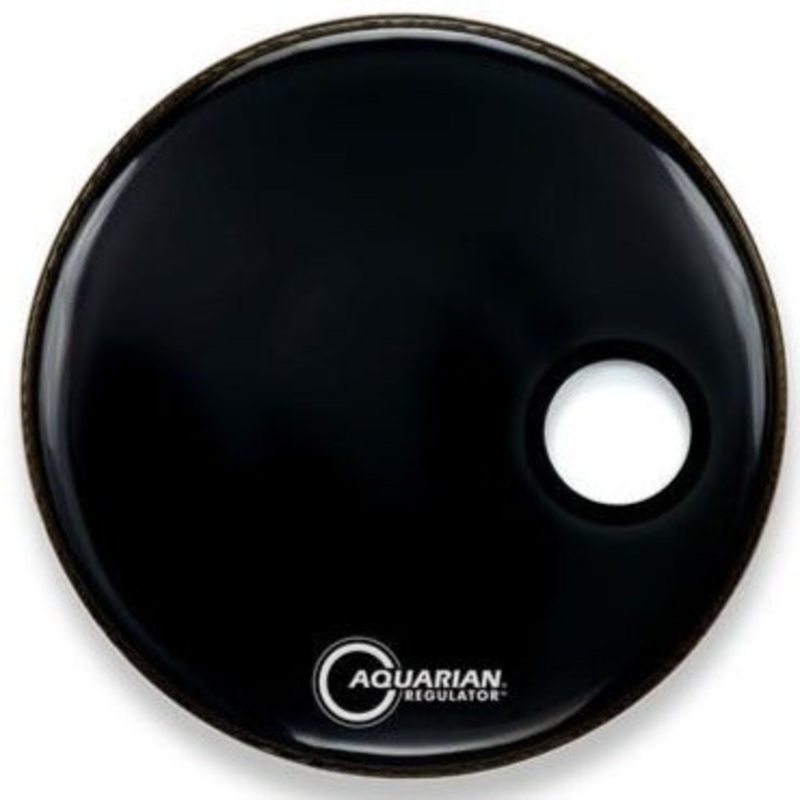 Aquarian RSM20BK 20" Regulator with Hole Kick Drumhead
