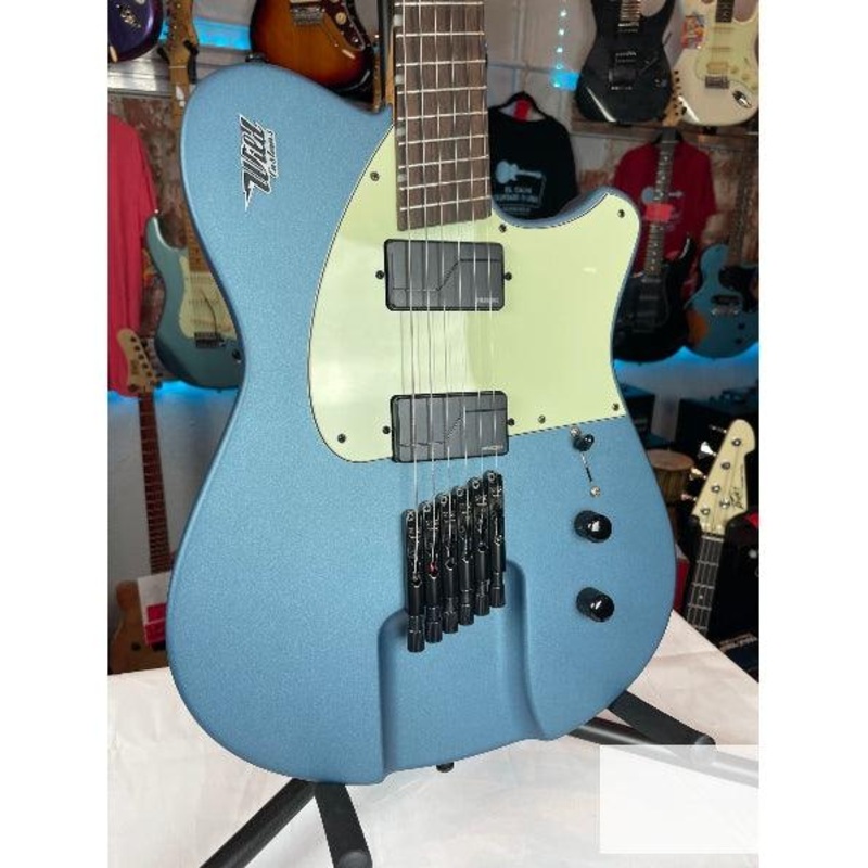 Wild Customs Headless Guitar 6 String Electric Blue