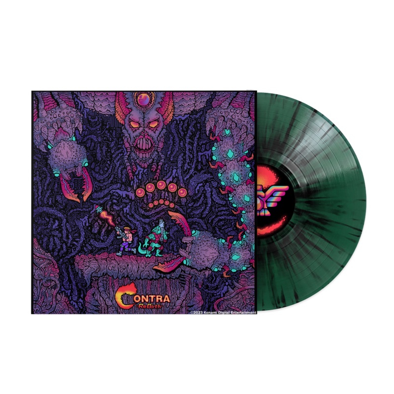 Contra: ReBirth (Original Video Game Soundtrack) - Konami Kukeiha Club (1xLP Vinyl Record) - Green w/ Black Splatter Vinyl