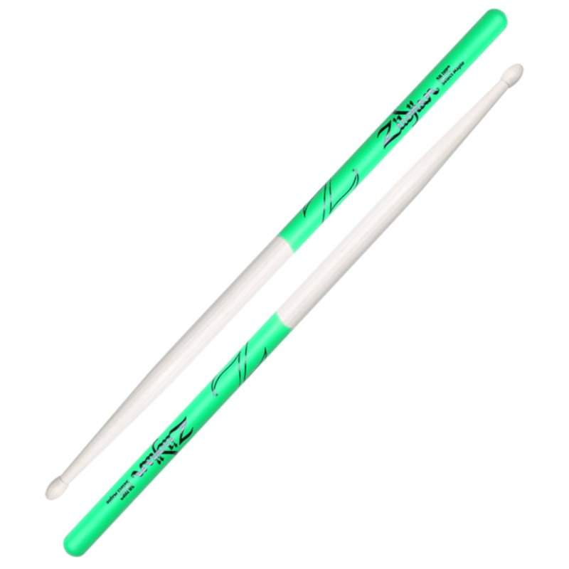 Zildjian 5B Maple DIP Drumsticks - Green