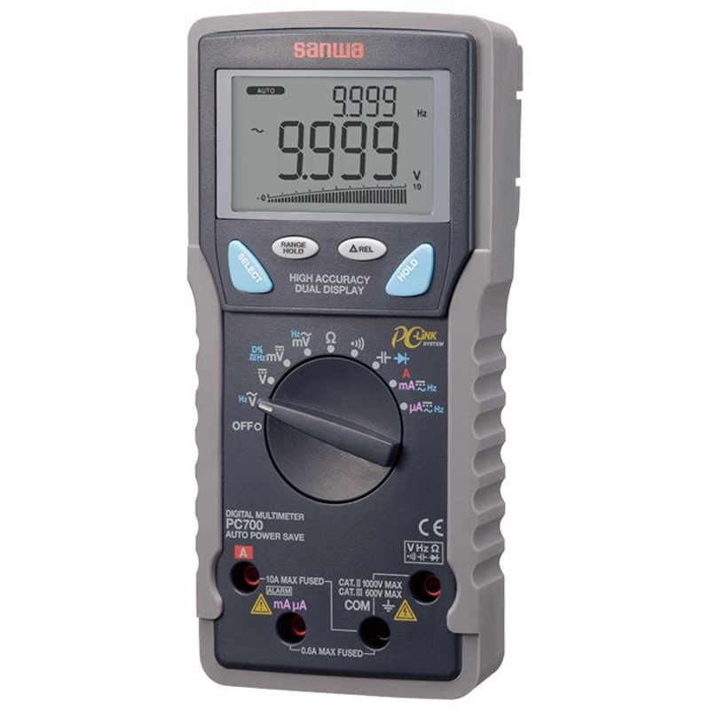 PC700 Digital Multimeter Dual Display w/ PC Link - 0.06% Accuracy