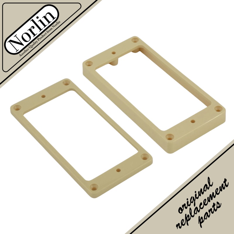 Humbucker Pickup Flat Mounting Ring (Cream) for Gibson Guitars Short/Neck