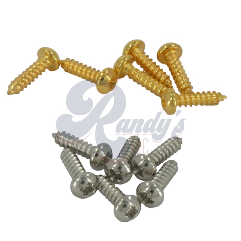 (Contemporary Series) Tuner/Machine Head Screws (6-Pack) - Fits Gibson Gold