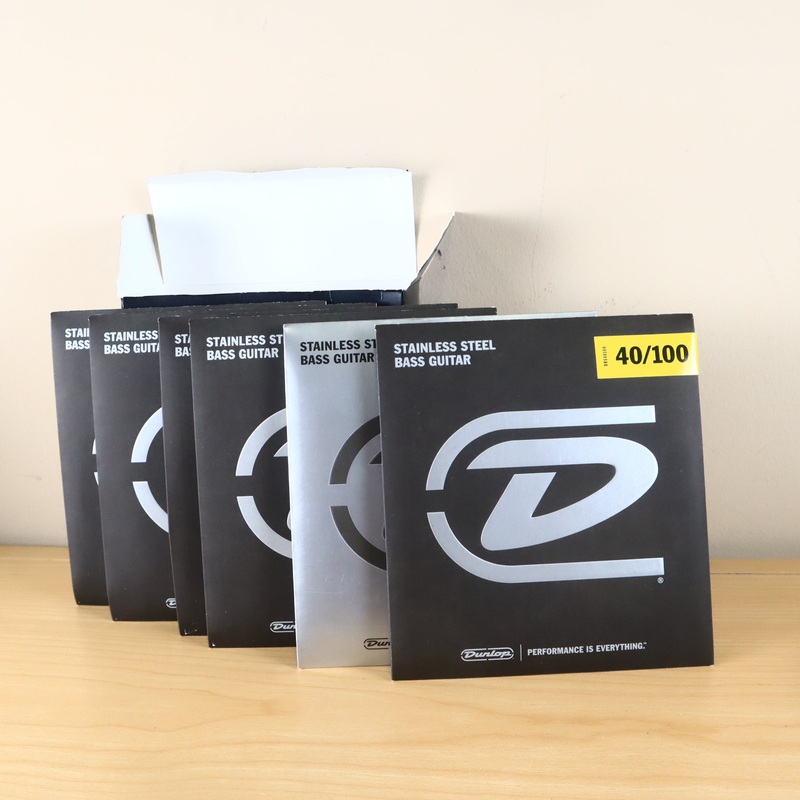 (6 LOT) Dunlop DBS40100 Stainless Steel Bass Guitar String Set 40-100