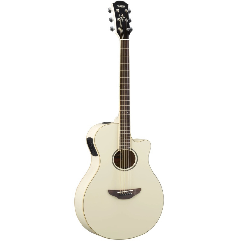Yamaha APX600-VW Thinline Acoustic Electric Guitar, Vintage White