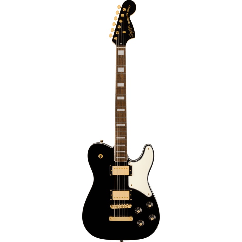 Squier 037-7026-506 LTD Paranormal Troublemaker Tele Deluxe, Gold Hardware, Black