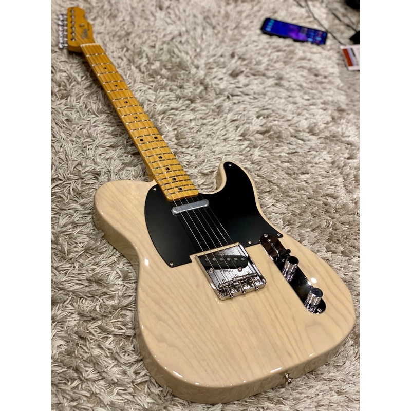 Tokai TTE-108 WBL/M Vintage Series Japan - White Blonde with Maple FB Single variant