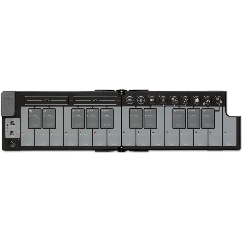 Korg NANOKEYFDBK nanoKEY Fold MIDI Keyboard, Black