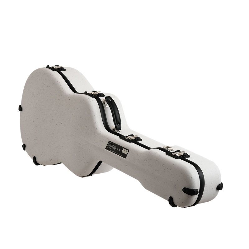 Calton Deluxe Guitar Case, Martin & Collings 14-Fret Dreadnought - White Granite with Black Lining