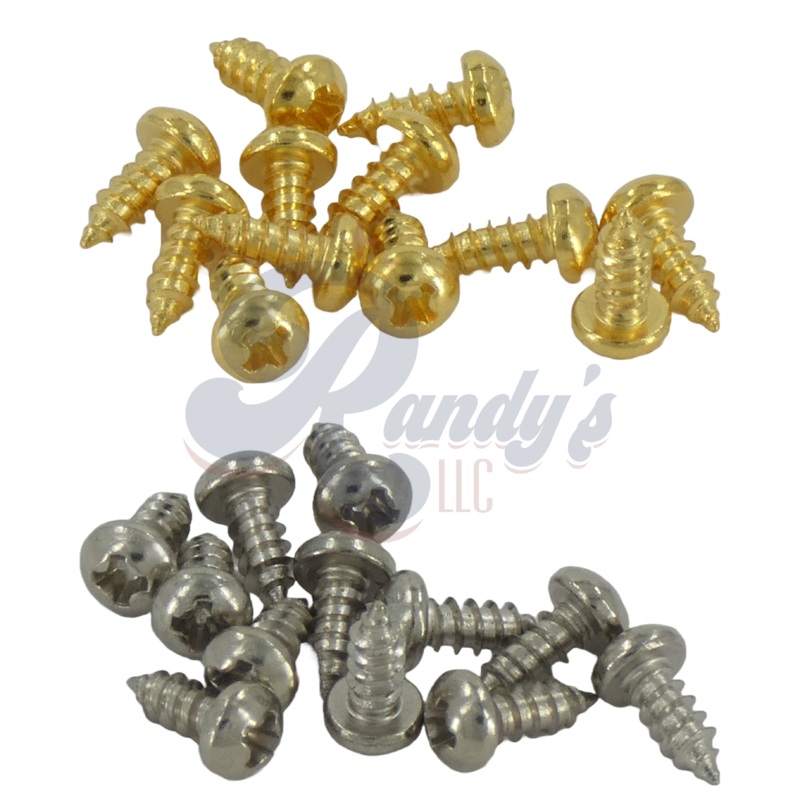 (Contemporary Series) Truss Rod Cover Screws (12-Pack) - Fits Gibson Gold