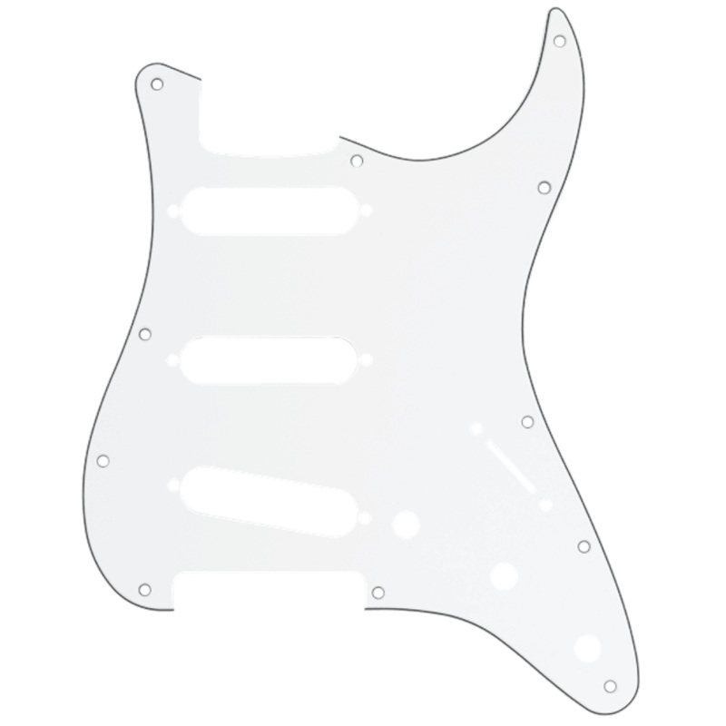 Fender 3-Ply Stratocaster Pickguard - 11-Hole - White