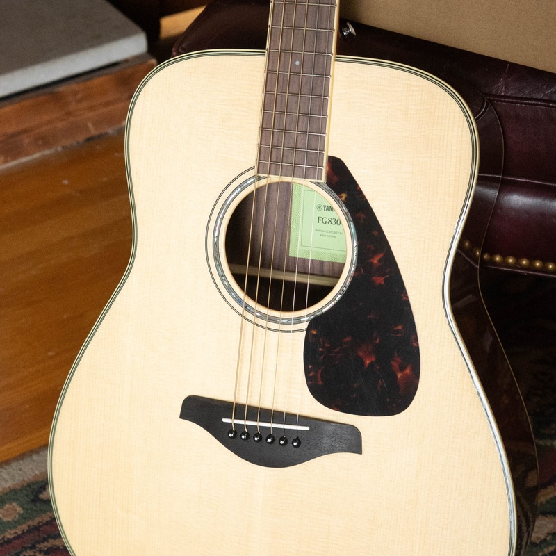 Yamaha FG830 Spruce/Laminate Rosewood Natural Dreadnought Acoustic Guitar #0600