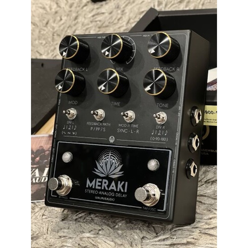 Walrus Audio Meraki Analog Stereo Delay in Blacked Out Limited Edition Single variant