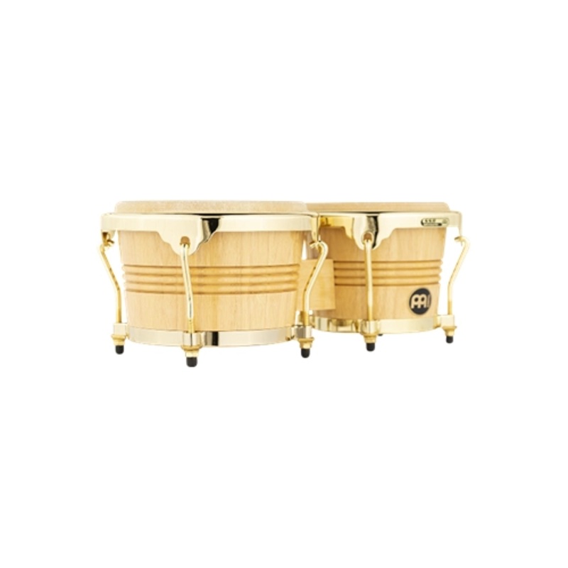 WB200NT-G Wood Bongo, Natural, Gold Hardware 