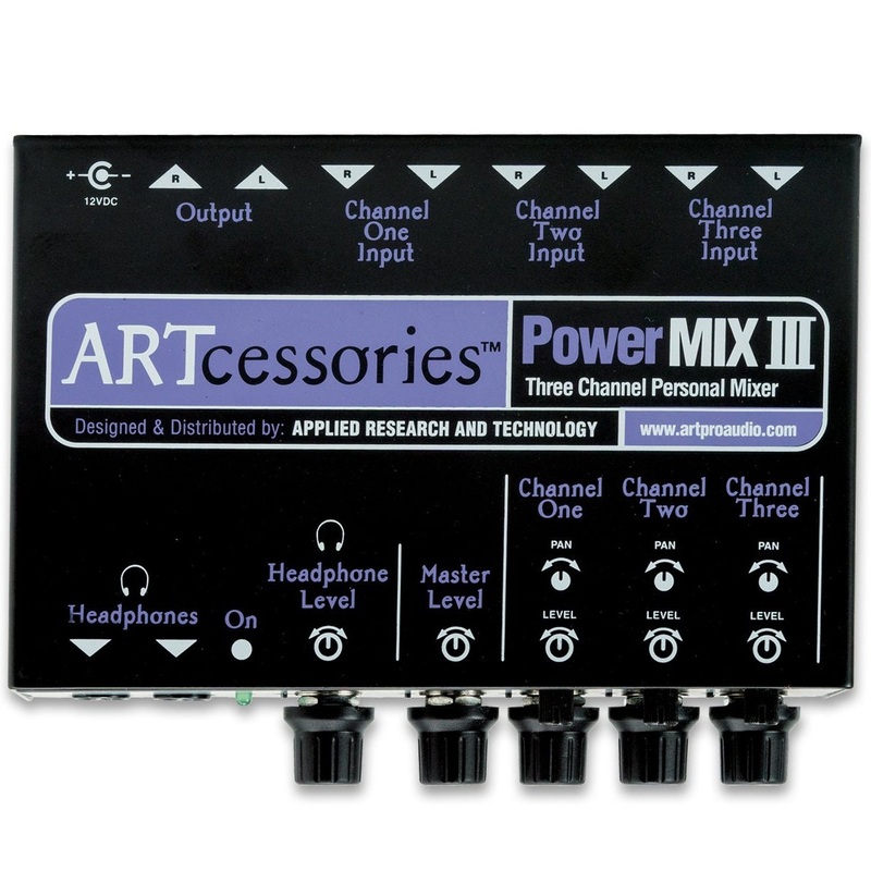 ART PWRMIX-3 3 Channel  Stereo Mini Mixer