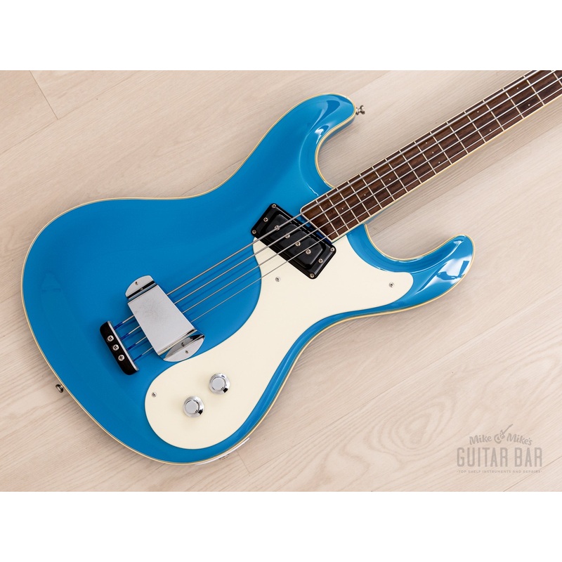 2006 Mosrite USA Custom Shop Ventures Model 1963 Vintage Reissue Bass California Blue w/ Case, COA