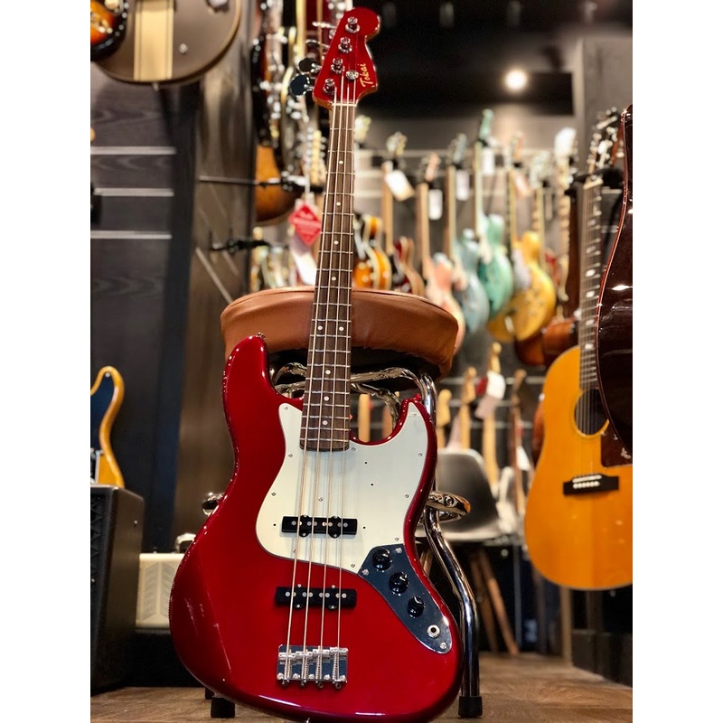 Tokai TJB-98 Jazz Sound Bass Japan in Old Candy Apple Red with matching headstock Single variant