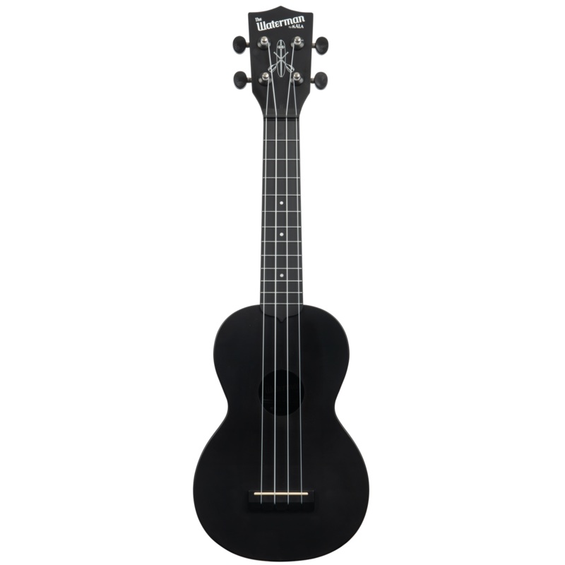 Kala KA-WMS-BK-S Soprano Waterman Ukulele, Black Sand