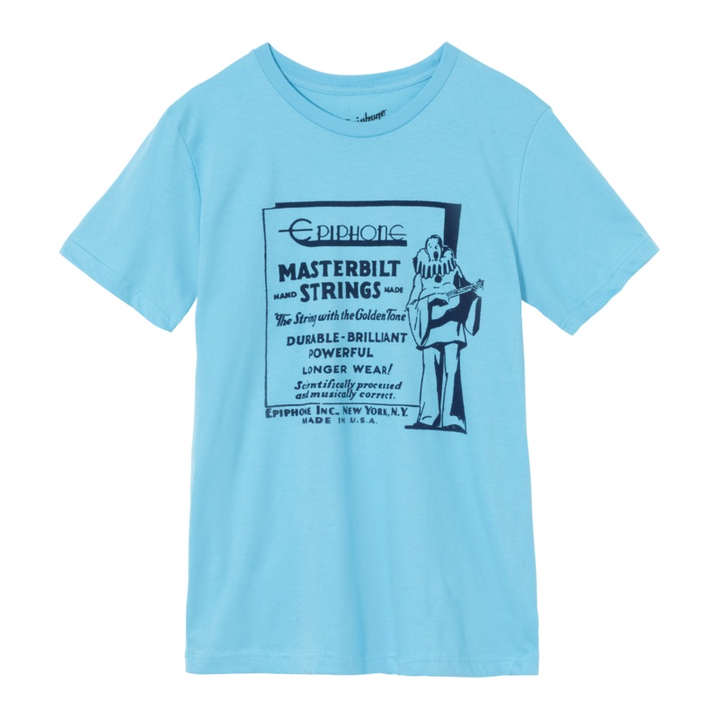 Epiphone Masterbilt Strings Tee Blue Small