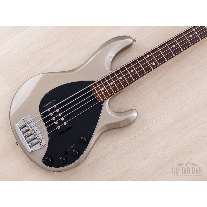 2000 Ernie Ball Music Man StingRay 5H 5-String Bass Pearl Platinum, Near-Mint w/ Case