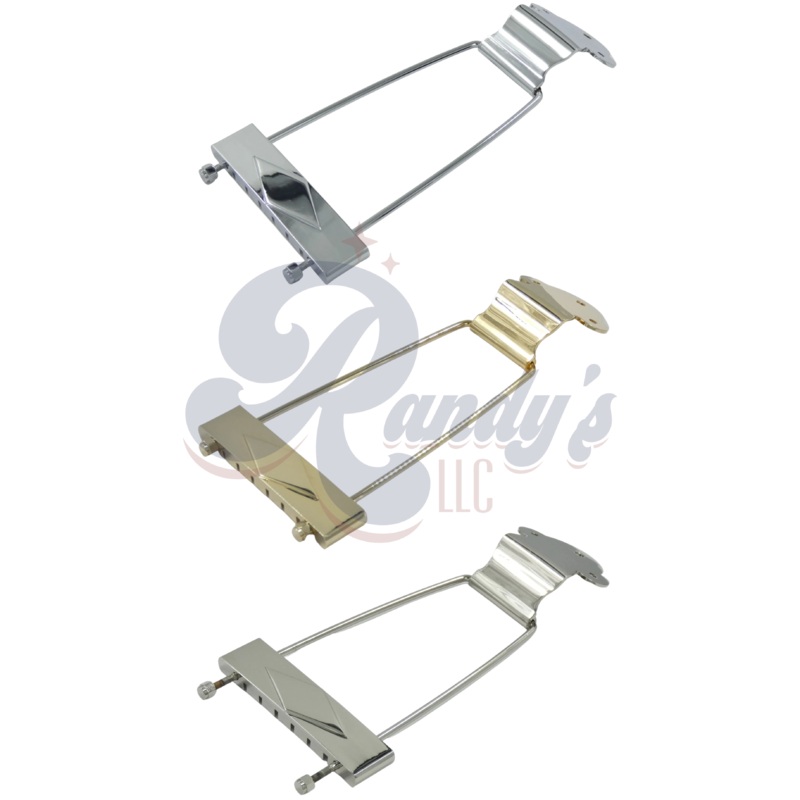 (Contemporary Series) TP-70 Diamond Trapeze Tailpiece - Fits Gibson ES-335 Chrome